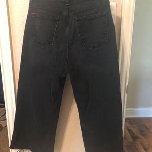 BDG brand black frayed bottom wide leg denim pants